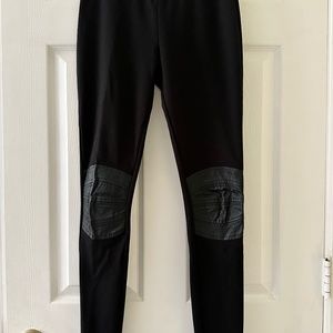 Nasty Gal Leather Knee Pad Leggings